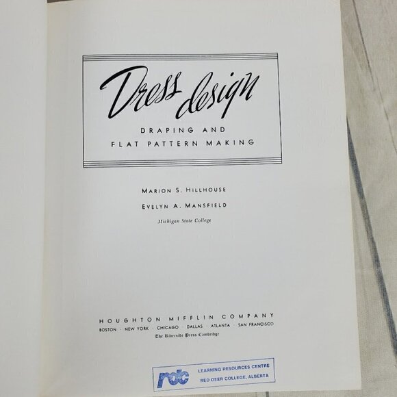 Vintage M.S. Hillhouse Dress Design Draping and Flat Pattern Making Hardcover - Picture 3 of 16